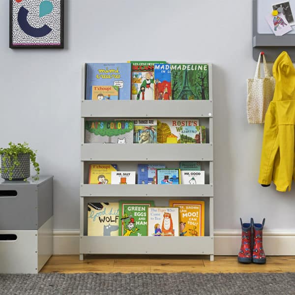 Children's bookcases, Tidy Books, Tidy Books Children Bookcases, kids bookcases, The Tidy Books Kids Wall Bookshelf Dark Grey