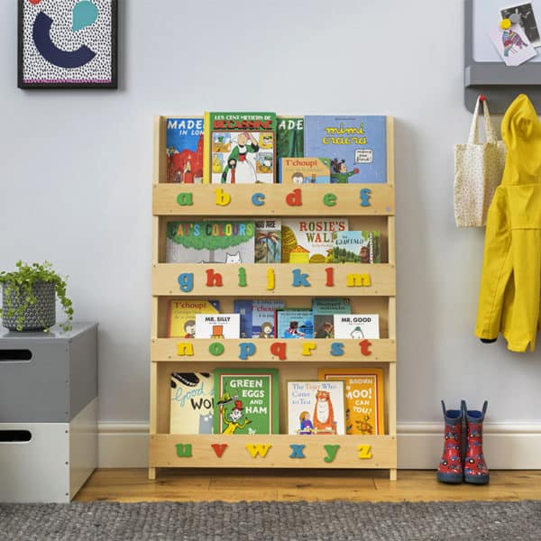 Children's bookcases, Tidy Books, Tidy Books Children Bookcases, kids bookcases, Tidy Books Alphabet Bookcase Natural Colour Alphabet